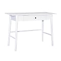 Linon Liberty 42"W Desk With Drawer, White