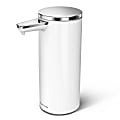 simplehuman Touch-Free Rechargeable Sensor Liquid Soap and Hand Sanitizer Dispenser, 9 Oz, White 1 thumbnail image