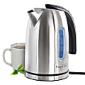 MegaChef 1.2-Liter Electric Tea Kettle, Silver