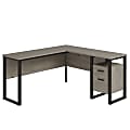 Sauder® Rock Glen 60”W L-Shaped Corner Desk, Mystic Oak 1 thumbnail image