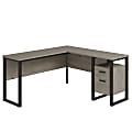 Sauder® Rock Glen 60”W L-Shaped Corner Desk, Mystic Oak