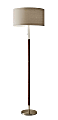 Adesso® Hamilton Floor Lamp, 65 1/2"H, Natural Shade/Antique Brass Base 1 thumbnail image