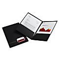 Office Depot® Brand Executive 2-Pocket Linen Folder, Black With Gold Trim, Pack Of 4 1 thumbnail image