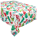 Amscan Fabric Table Cover, 60" x 104", Flamingo