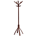 Alba High-capacity Wood Coat Stand - 5 Hooks - for Coat - Wood - 1 / Each