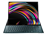 ASUS ZenBook Pro Duo UX581GV XB74T - Core i7 9750H / 2.6 GHz - Win 10 Pro 64-bit - 16 GB RAM - 1 TB SSD - 15.6" OLED touchscreen 3840 x 2160 (Ultra HD 4K) - GF RTX 2060 - Bluetooth, Wi-Fi 6 - celestial blue