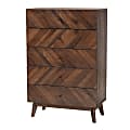 Baxton Studio Hartman Wood Storage Chest, 5-Drawer, 48”H x 31-1/2”W x 16-1/4”D, Walnut Brown 1 thumbnail image