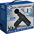 Sealy SL-HW-MA-101-BK Dual-Grip Massage Gun, 7"H x 8"W x 2"D, Black