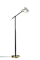 Adesso® Casey Floor Lamp, 65"H, White/Antique Brass/Black