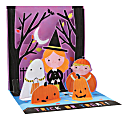 Up With Paper Halloween Pop-Up Greeting Card With Envelope, Half Fold, 5-1/4" x 5-1/4", Doorstep Trick Or Treat, Message Inside 1 thumbnail image