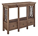 Linon Home Décor Products Hesper 3-Drawer Media Console, 36"H x 48"W x 16"D, Rustic Brown