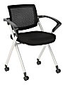 Bush Business Furniture Corporate Mesh Back Folding Office Chair, Black, Premium Installation