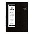 Blue Sky™ Aligned Daily Planner, 8-1/2” x 11”, Black, January To December 2021, 123844