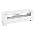Monarch Specialties Liam TV Stand, 16-1/4"H x 47-1/4"W x 15-1/2"D, White