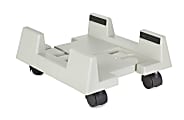 Mount-It! MI-7151 Adjustable Width CPU Stand Cart With Wheels, 4"H x 8"W x 12"D, White 1 thumbnail image
