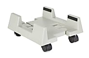 Mount-It! MI-7151 Adjustable Width CPU Stand Cart With Wheels, 4"H x 8"W x 12"D, White