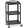 Bretford A2642-P5 Height Adjustable A/V Cart - Steel - Black