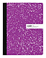 Office Depot® Brand Composition Notebook, 9-3/4" x 7-1/2", Wide Ruled, 100 Sheets, Purple