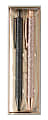 Office Depot® Brand Glitter Ballpoint Pens, Bullet Point, 1.0 mm, Black/Rose Gold Barrels, Black Ink, Pack Of 2 Pens