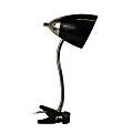 LimeLights Flossy Flexible Gooseneck Clip Desk Lamp, Adjustable, Black