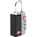 SwissGear Deluxe TSA Combination Lock - Black - 3 Digit - Plastic, Steel - Black 1 thumbnail image