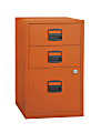 Bisley 14-13/16"D Vertical 3-Drawer Under-Desk File Cabinet, Orange