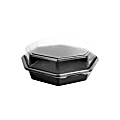 Solo Cup Creative Carryouts OctaView Plastic Hinged Containers, 7-15/16"H x 7-1/2"W x 3-1/4"D, Black/Clear, Pack Of 100 Containers 1 thumbnail image