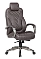 Boss Office Products Ergonomic Faux Leather High-Back Hinged Arm Executive Office Chair With Synchro-Tilt, Brown 1 thumbnail image