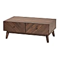 Baxton Studio Hartman Coffee Table, 14-3/4”H x 38”W x 22-1/4”D, Walnut Brown 1 thumbnail image
