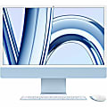 Apple iMac MQRC3LL/A All-in-One Computer - Apple M3 Octa-core (8 Core) - 8 GB RAM - 256 GB SSD - 24" 4.5K 4480 x 2520 - Desktop - Blue - Apple M3 Chip - macOS Sonoma - English (US) Keyboard - IEEE 802.11ax - 143 W