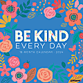 2024 Willow Creek Press Inspirational Monthly Wall Calendar, 12" x 12", Be Kind, January To December
