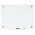 Bi-silque Magnetic Glass Dry Erase Board - 36" (3 ft) Width x 48" (4 ft) Height - White Glass Surface - Rectangle - Horizontal/Vertical - 1 Each