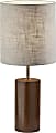 Adesso® Dean Table Lamp, 30-1/2"H, Natural Shade/Walnut Base