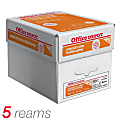 Office Depot® Premium Plus Multi-Use Paper, Letter Size (8 1/2" x 11"), 22 Lb, Ream Of 400 Sheets, Case Of 5 Packs