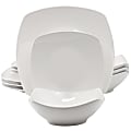 Gibson Home Everyday 12-Piece Square Fine Ceramic Dinnerware Set, White 1 thumbnail image
