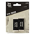 Brea Reese Vinyl Erasers, 7/16" x 3/4", White, Pack Of 2 Erasers