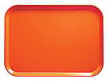 Cambro Camtray Rectangular Serving Trays, 14" x 18", Citrus Orange, Pack Of 12 Trays