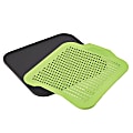 Better Houseware 2-Piece Silicone Drying Mat, 1”H x 15-1/8”W x 14-3/8”D, Black/Green