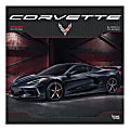 Brown Trout Auto Monthly Wall Calendar, 12" x 12", Corvette, January To December 2021