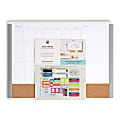 U Brands MOD 3-In-1 Dry Erase Calendar Bulletin Board, 23" x 17", White/Gray 1 thumbnail image