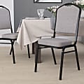 Flash Furniture HERCULES Series Crown Back Stacking Banquet Chair, Gray/Black
