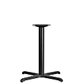 Flash Furniture Restaurant Table X-Base With 3''-Diameter Table-Height Column, 28-1/2"H x 30"W x 30"D, Black 1 thumbnail image