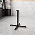 Flash Furniture Restaurant Table X-Base With 3''-Diameter Table-Height Column, 28-1/2"H x 30"W x 30"D, Black