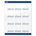 Avery® Printable Labels With Sure Feed® Technology, S00-ETW, Square, 2" x 2", Glossy White With Preprinted Blue Waves Design, Pack Of 120 1 thumbnail image