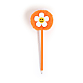 U Brands® Flower Pom Pom Ballpoint Pen, Medium Point, 0.7 mm, Orange Barrel, Black Ink 1 thumbnail image