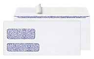 Office Depot® Brand #10 Security Envelopes, Double Window, 4-1/8" x 9-1/2", Clean Seal, White, Box Of 250 1 thumbnail image
