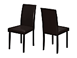 Monarch Specialties Ethan Dining Chairs, Cappuccino, Set Of 2 Chairs