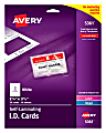 Avery® Laminated I.D. Cards, Box Of 30