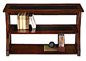 Realspace® Coastal Ridge 3-Shelf Bookcase, Mahogany/Black Glass 1 thumbnail image