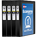 Avery® Economy View 3-Ring Binder, 1" Rings, Black, Pack Of 4 1 thumbnail image